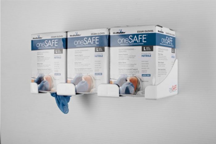 oneSAFE® Acrylic Triple Glove Dispensing Rack - Image 2